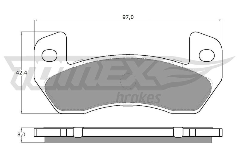 TOMEX BRAKES stabdžių trinkelių rinkinys, diskinis stabdys TX 18-83